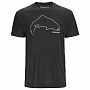 Футболка Simms Trout Outline T-Shirt (Charcoal Heather, XXL)