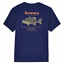 Футболка Simms Bass Ruler T-Shirt (Navy, M)